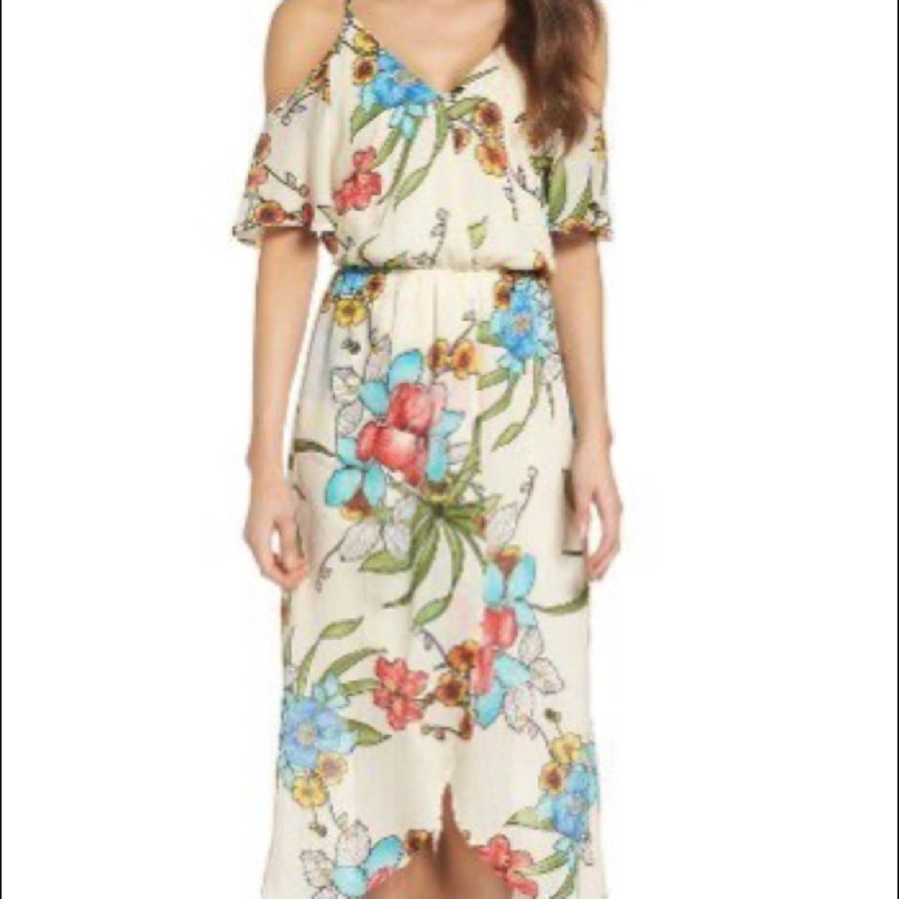 Fraiche by J Cold Shoulder Maxi Dress